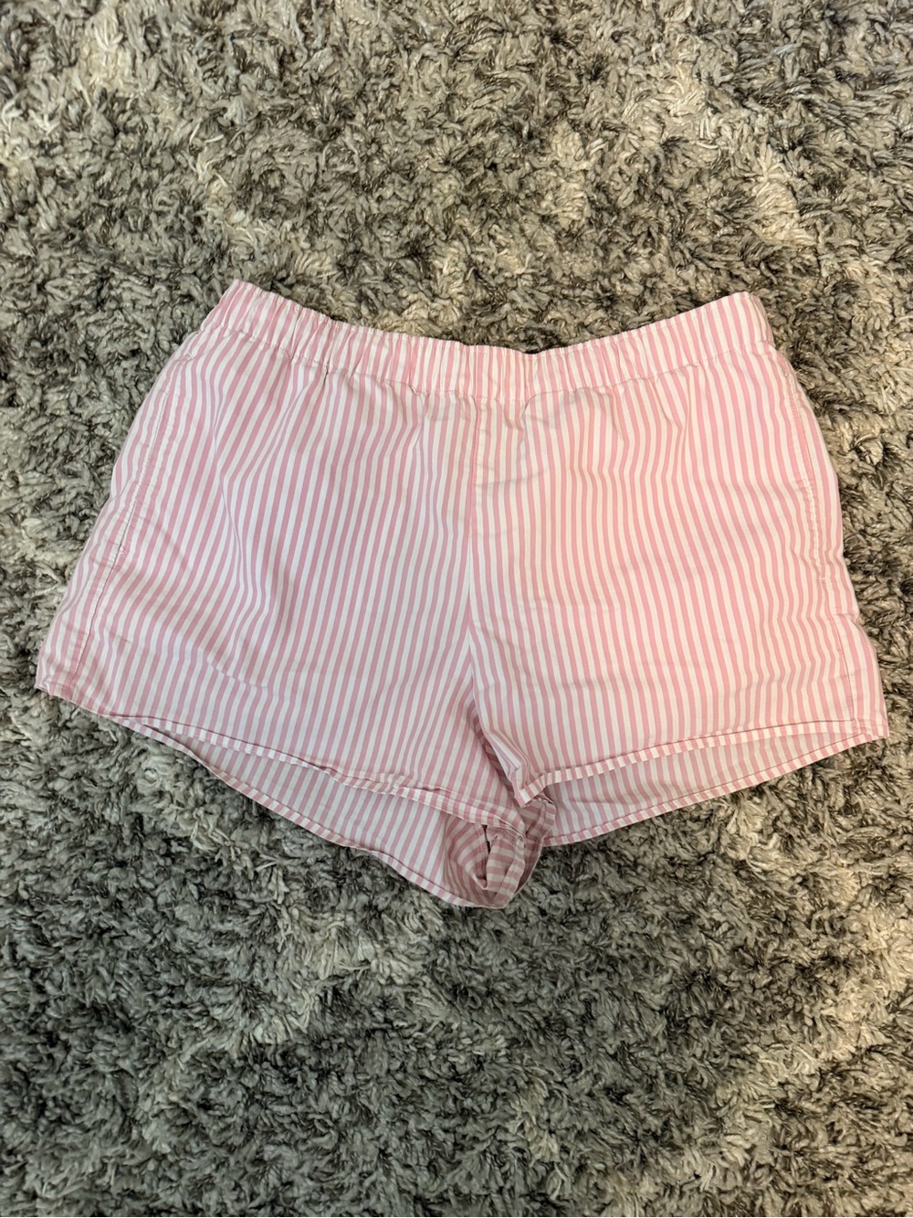 Hollister Pink and White Striped Boxer Shorts